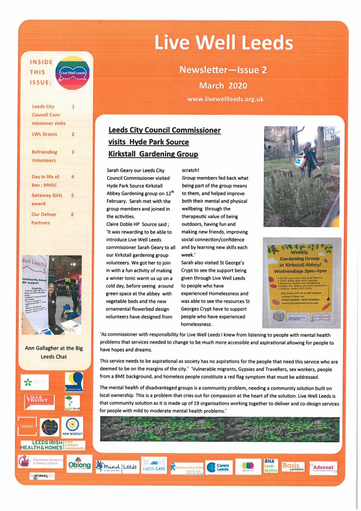 Newsletter Issue 2 - Front